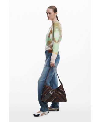 Women's Medium shoulder bag with stitching