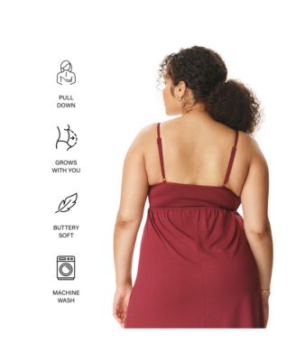 Motherhood Women's Maternity Robe and Nursing Chemise Sleep Set