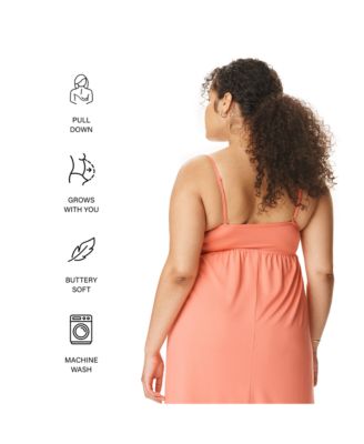 Motherhood Women's Maternity Robe and Nursing Chemise Sleep Set