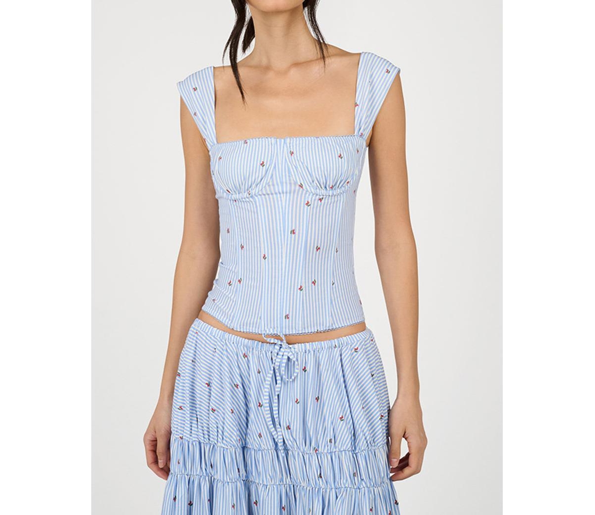 Ruched Cup Corset - SKY
