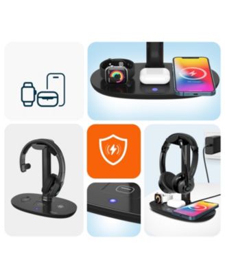 HS1 3-in-1 Wireless Charging Stand, 15W Charger for iPhones, Qi Devices (DHSWC1)