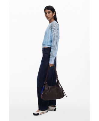 Women's Medium 3D logo bag with ruched handle