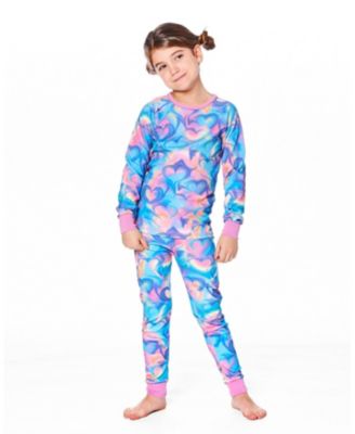 Baby Girls Cotton Two-Piece Pajamas Rainbow Heart Print