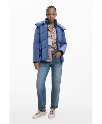 Women's Short iridescent padded coat