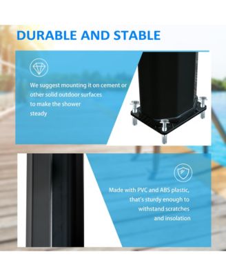 Outdoor Solar Shower w/ Hot & Cold Adjustment Poolside Beach Pool Spa