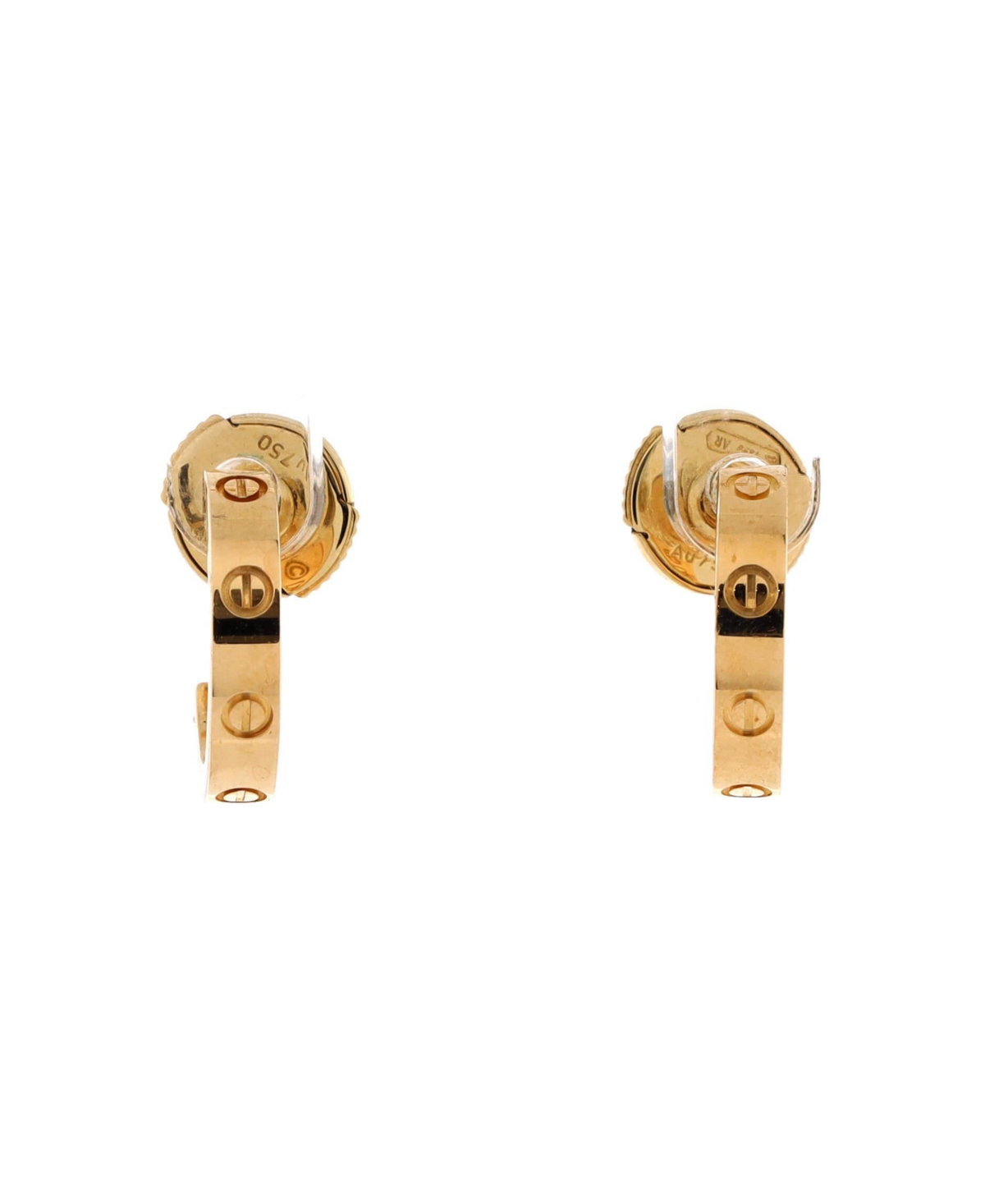 Love Hoop Earrings - 18k yellow gold
