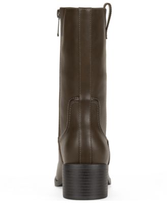Women's Inezz Mid Shaft Faux-Leather Boots, Macy's Exclusive