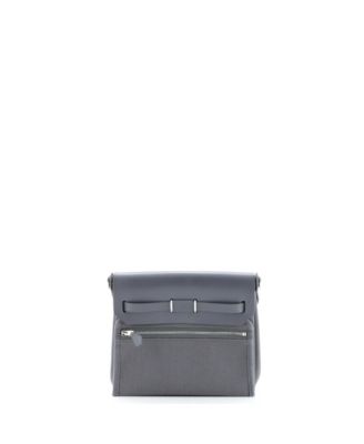 Pre-Owned Hermes 20 Herbag Zip Toile and Leather