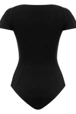 Women's Otara Denim Bodysuit - Stylish Cut-Outs