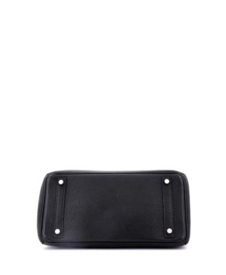 Pre-Owned Hermes Birkin 30 Handbag Blue Togo with Palladium Hardware