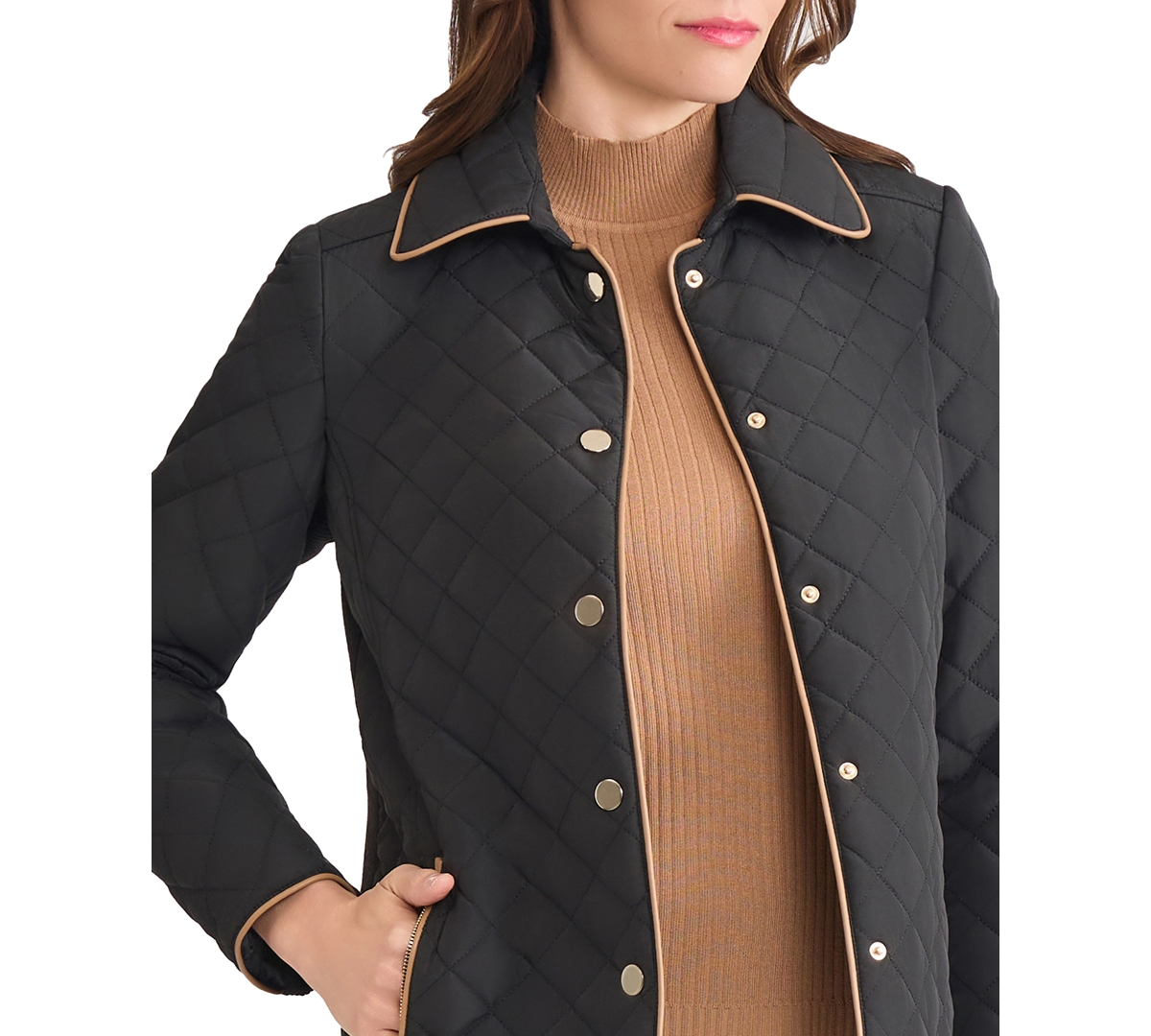 Jones New York Quilted Jacket In Black