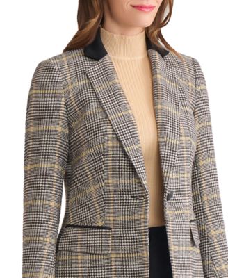 Women's One Button Notch Collar Jacket