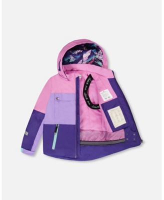 Big Girls Two-Piece Teknik Snowsuit Purple Mountain Print - Toddler|Child