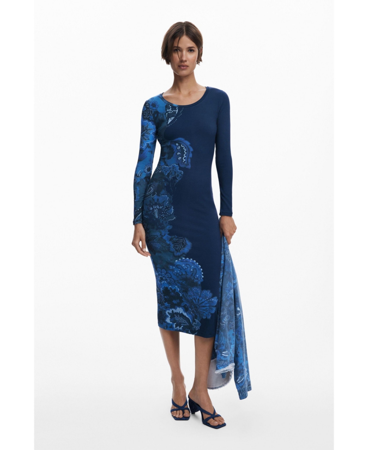 Desigual Women's Fitted Mandala Dress In Blue