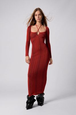 Women's Fitted dress with a crossover neckline