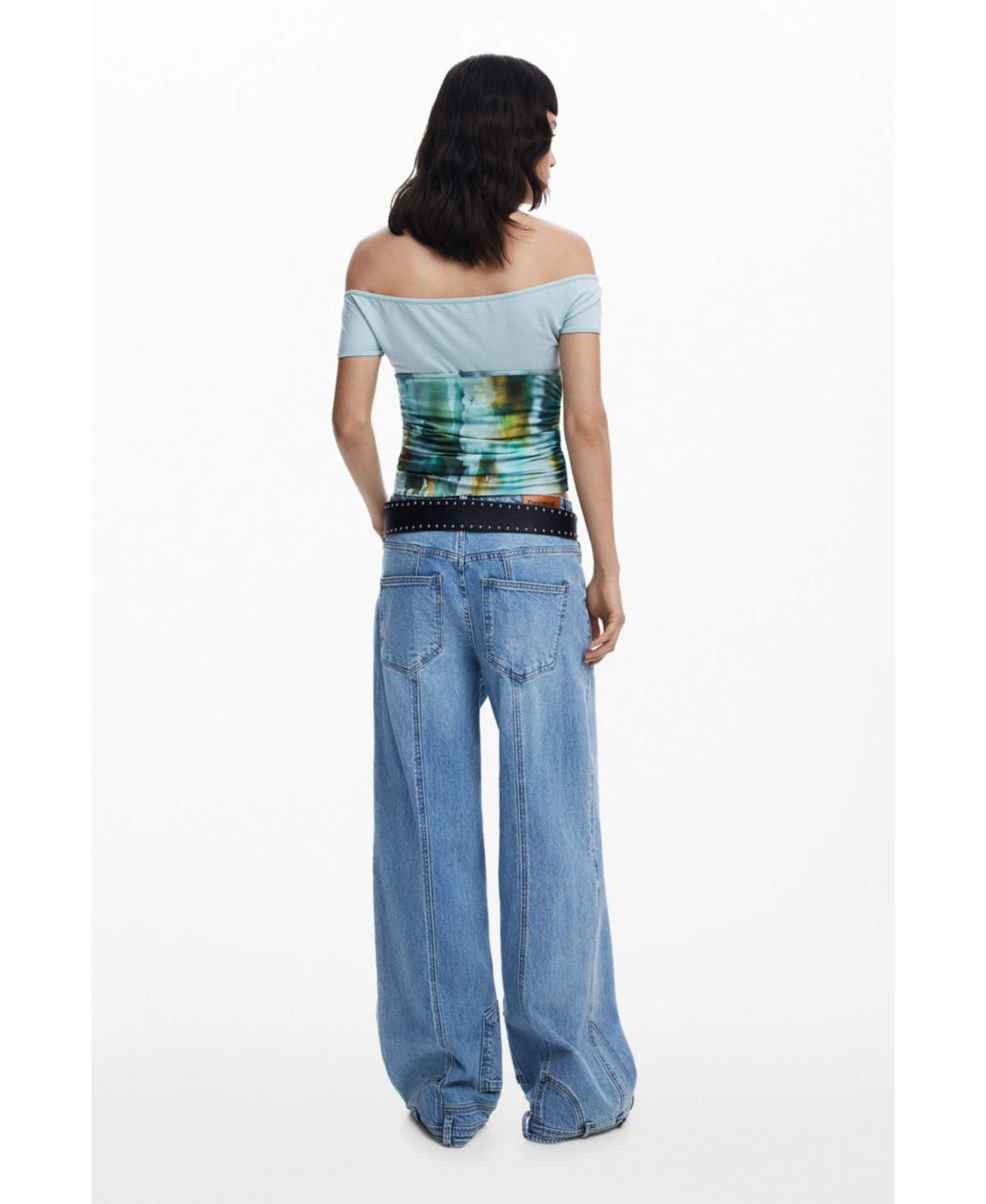Desigual Women's Double-layer Effect T-shirt In Yellow