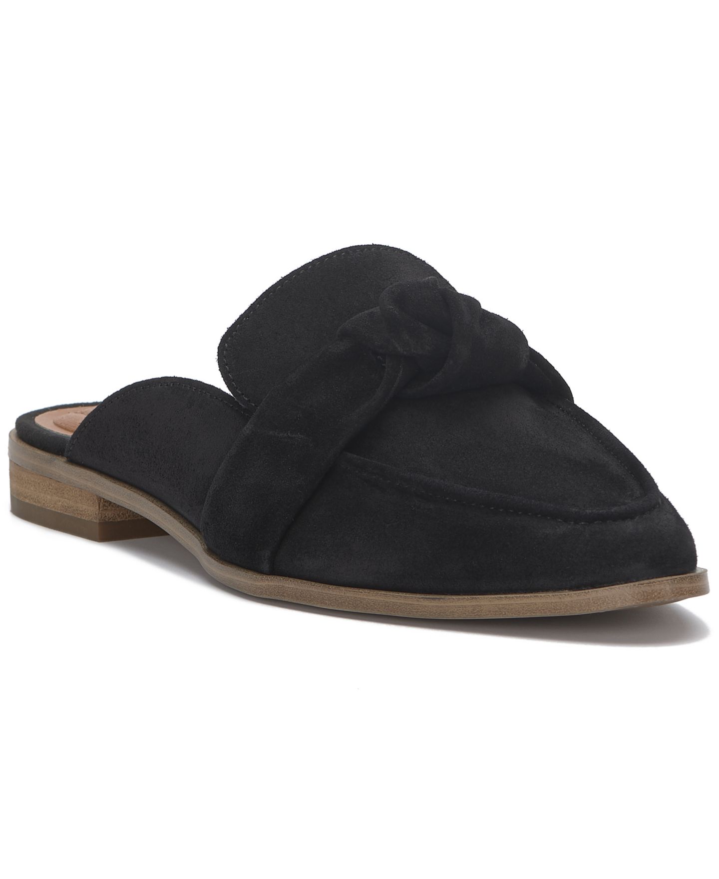 Женские сабо Lucky Brand Adenia Pointy-Toe Mule Flats, цвет: Чёрный замшевый — фото 1