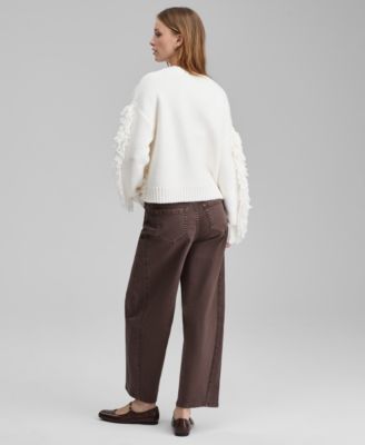Petite Corduroy Barrel High-Rise Pants, Macy's Exclusive