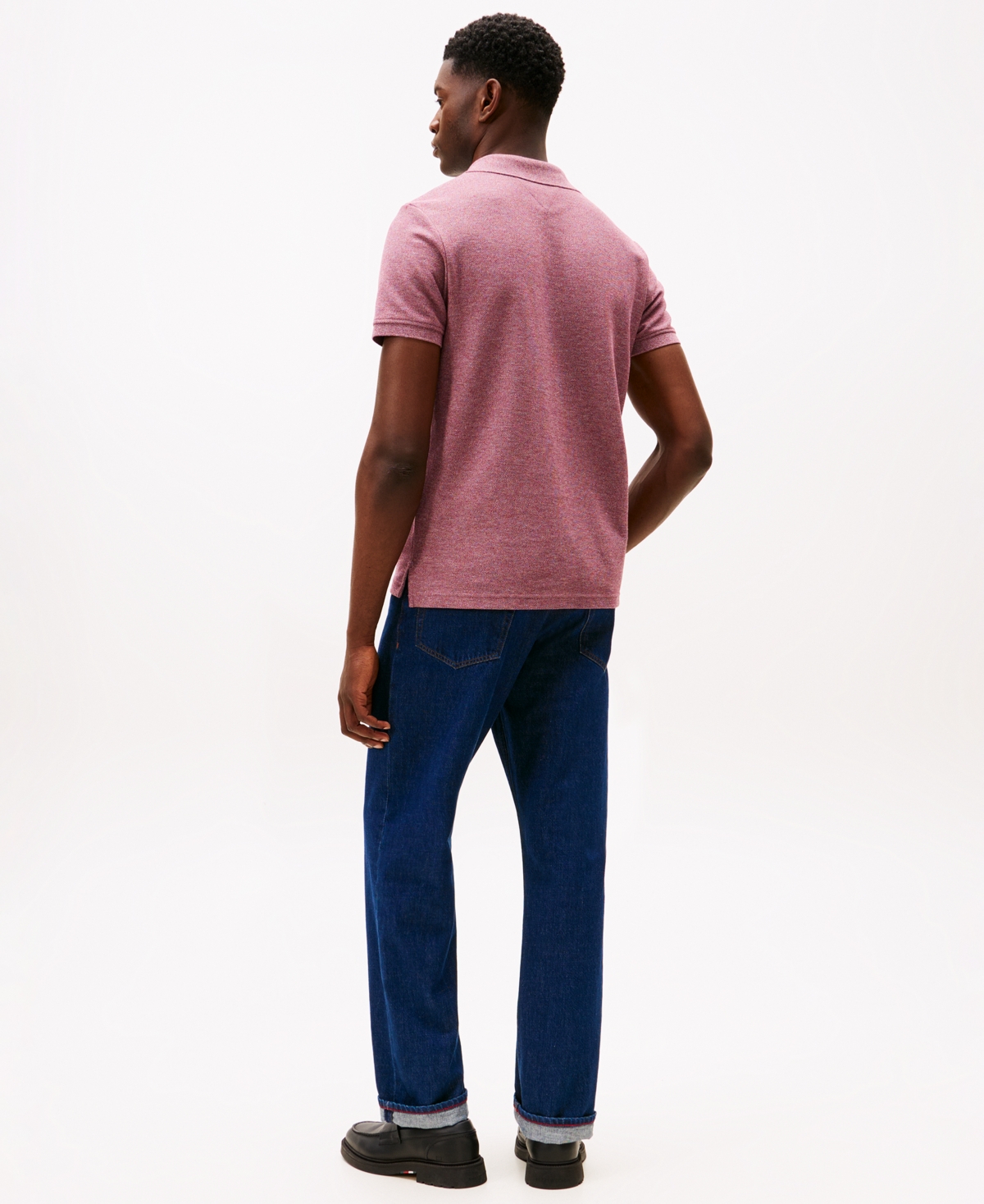 Tommy Hilfiger Men's Heathered Crest Regular Fit Polo Shirt In Pink