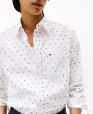 Men's Small Print Flex Poplin Shirt