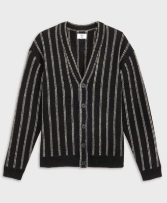 Men's Relaxed-Fit Striped Sport Cardigan, Macy's Exclusive