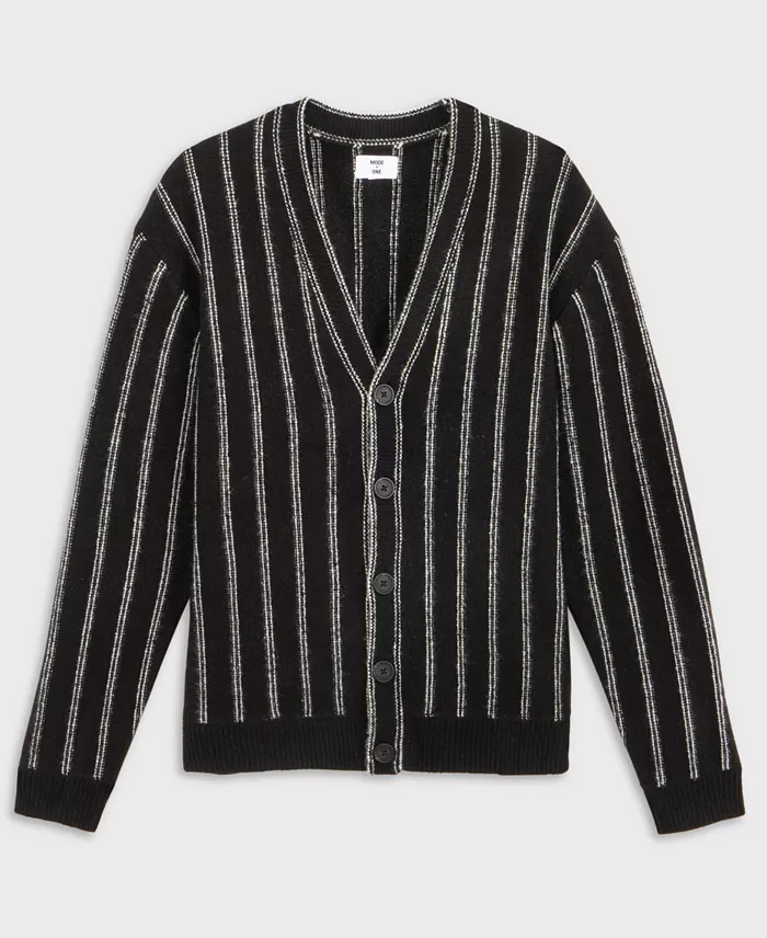 Men's Relaxed-Fit Striped Sport Cardigan - thumbnail 3