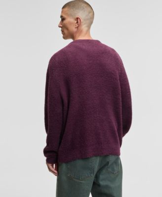 Men's Boxy-Fit Eyelash Cardigan, Macy's Exclusive