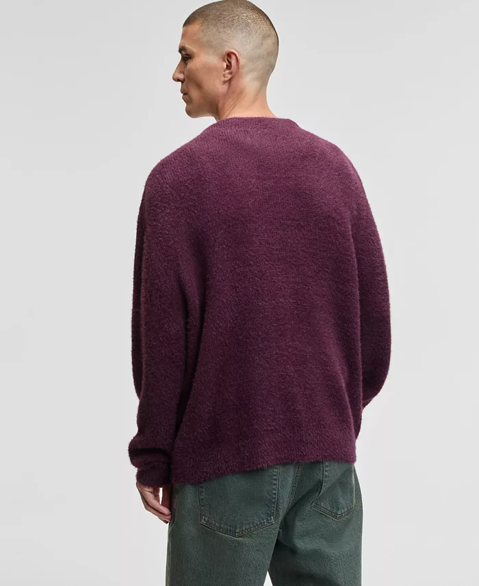 Men's Boxy-Fit Eyelash Cardigan - thumbnail 2