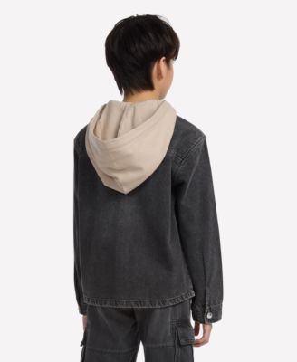 Boys Hooded Zip Denim Jacket 