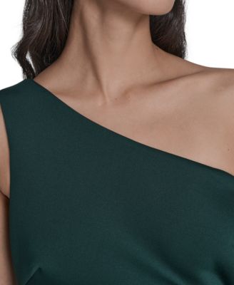 Women's One-Shoulder High-Low Hem Sleeveless Gown