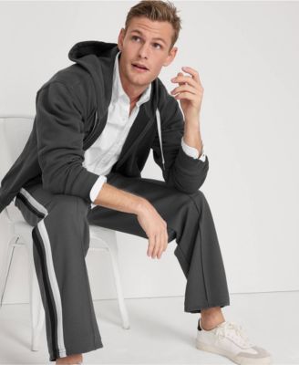 Men's Knit Twill Track Wide Leg Pant