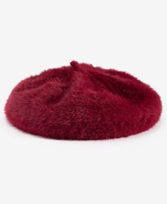 Fuzzy Knit Beret, Macy's Exclusive