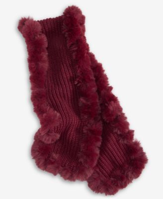 Knit Muffler with Faux Fur Trim, Macy's Exclusive