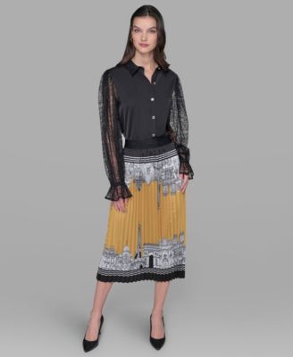 Women's Lace-Sleeve Top