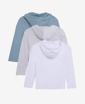 3 Pack Kids And Boys Basic Long Sleeve Hoodie T-Shirts