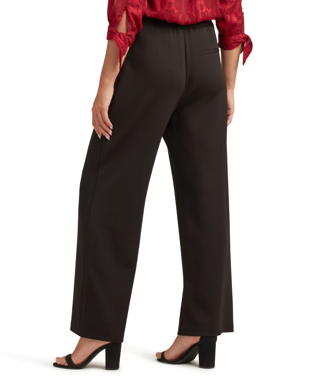 Bcx Juniors Lightweight High-rise Wide-leg Scuba Pants In Animal Print