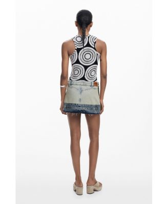 Women's Double-waist mini skirt