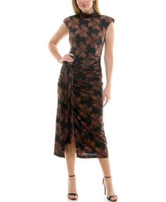 Women's Sleeveless Mock-Neck Bodycon Dress