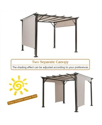 10' X 10' Pergola Kit Metal Frame Gazebo &Canopy Cover Patio Furniture Shelter