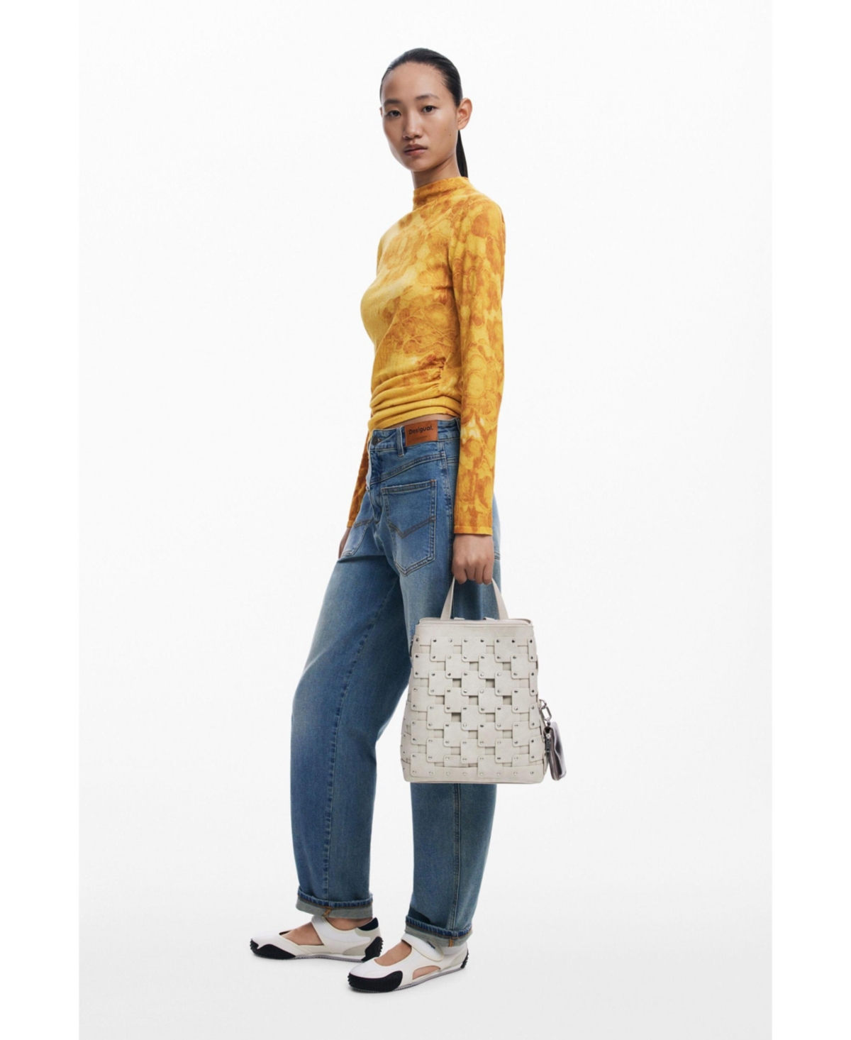 Desigual Women's Medium faux leather patch backpack