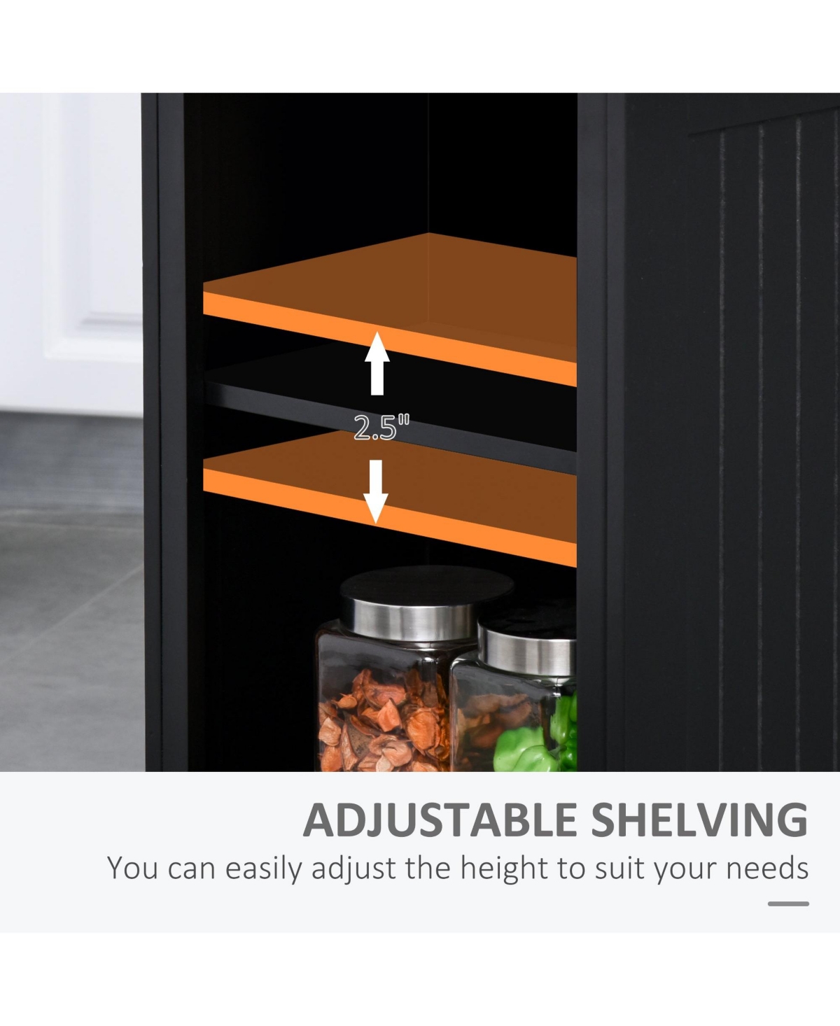 Halifax North America Black Kitchen Island: Freestanding Table with Drop Leaf and Storage