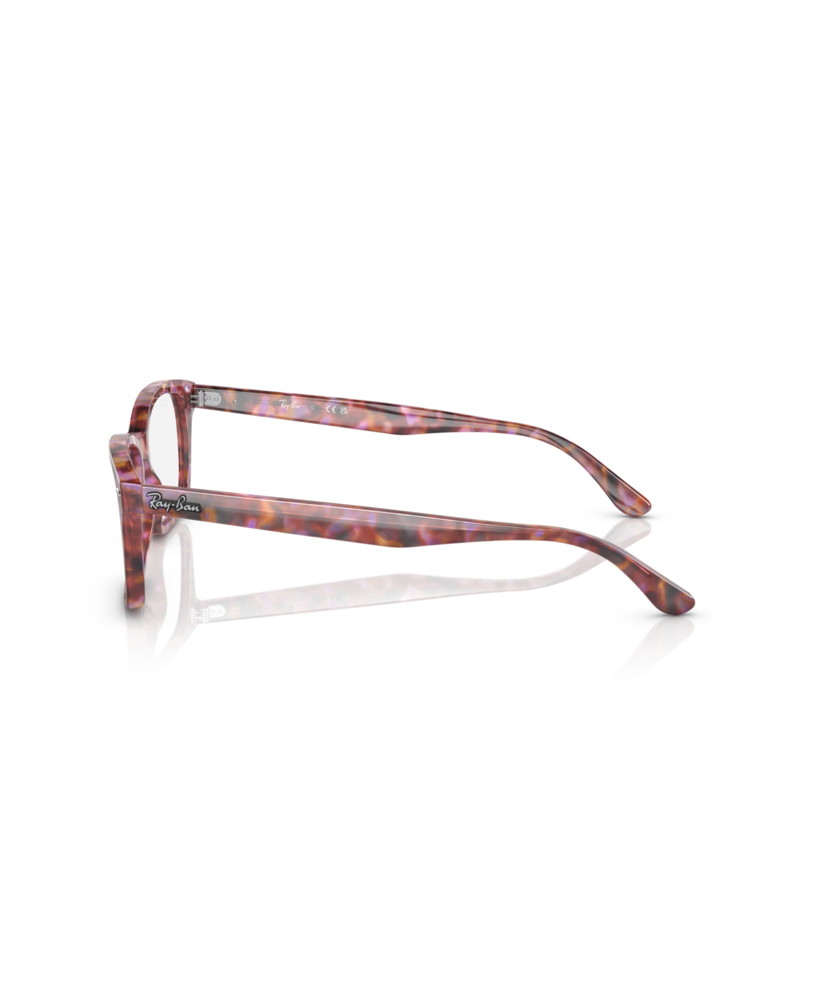 Ray Ban Unisex Square Eyeglasses, Rb5428 In Red