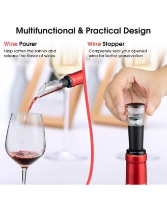 6 in 1Electric Wine Bottle Opener Set Rechargeable Cordless Corkscrew Opener Set