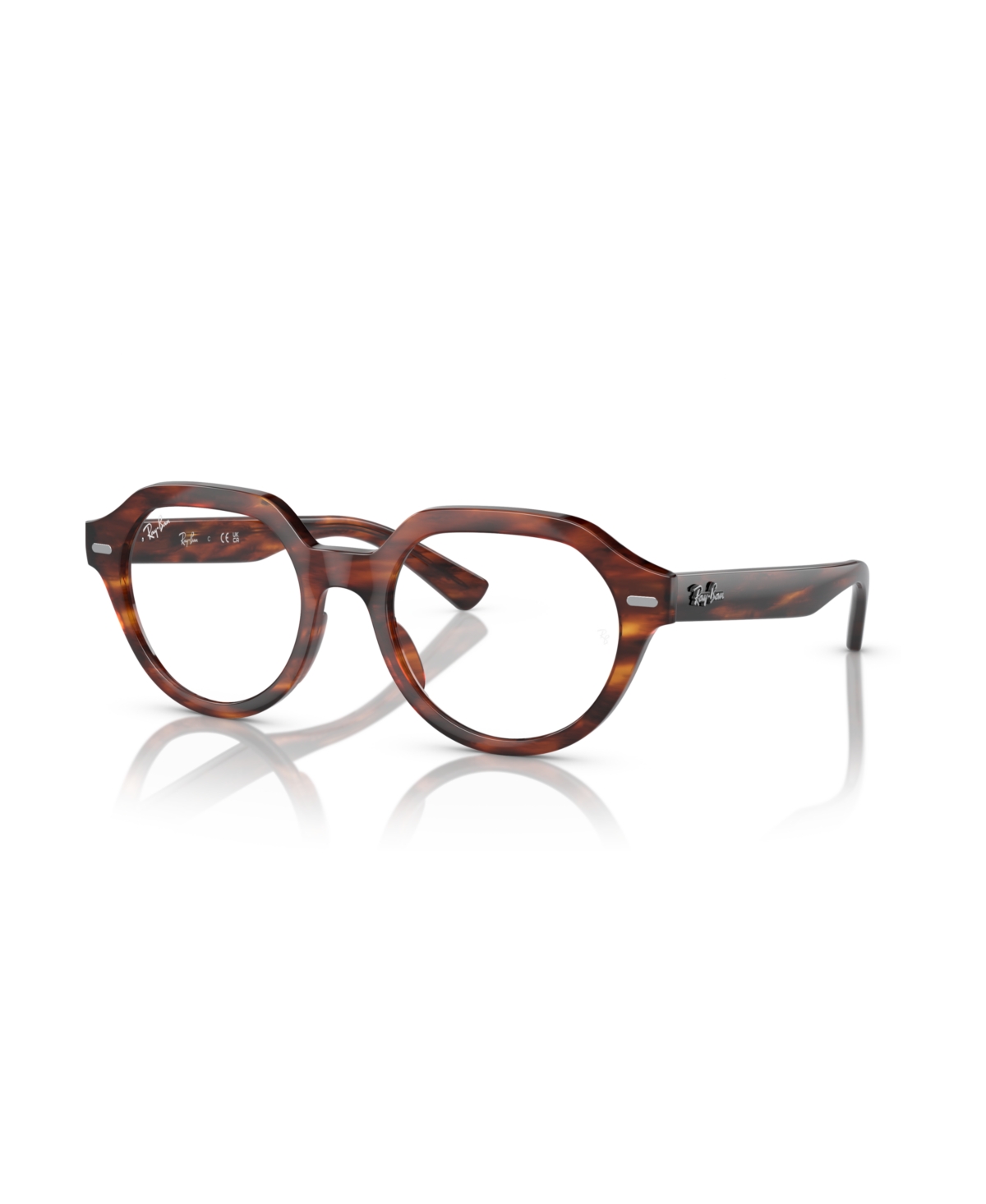 Ray Ban Ray-ban 51mm Square Optical Glasses In Brown