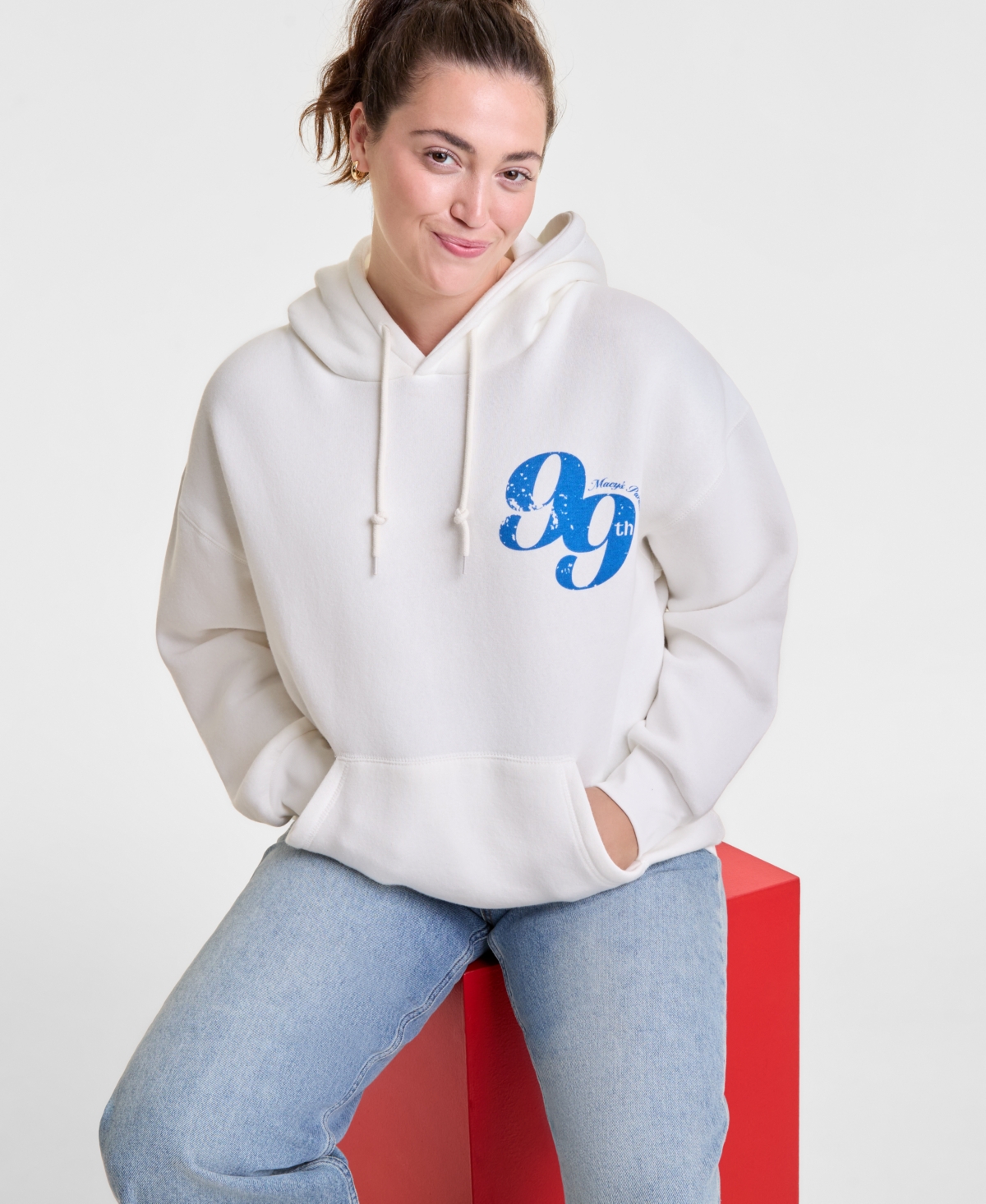 Macy's Thanksgiving Day Parade Unisex Cozy Comfort Hooded Sweatshirt,  Exclusive In White