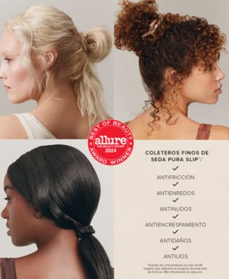 4-Pc. Pure Silk Candy Cane Skinny Scrunchies Set