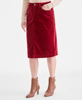 Women's Corduroy Midi Skirt, Macy's Exclusive