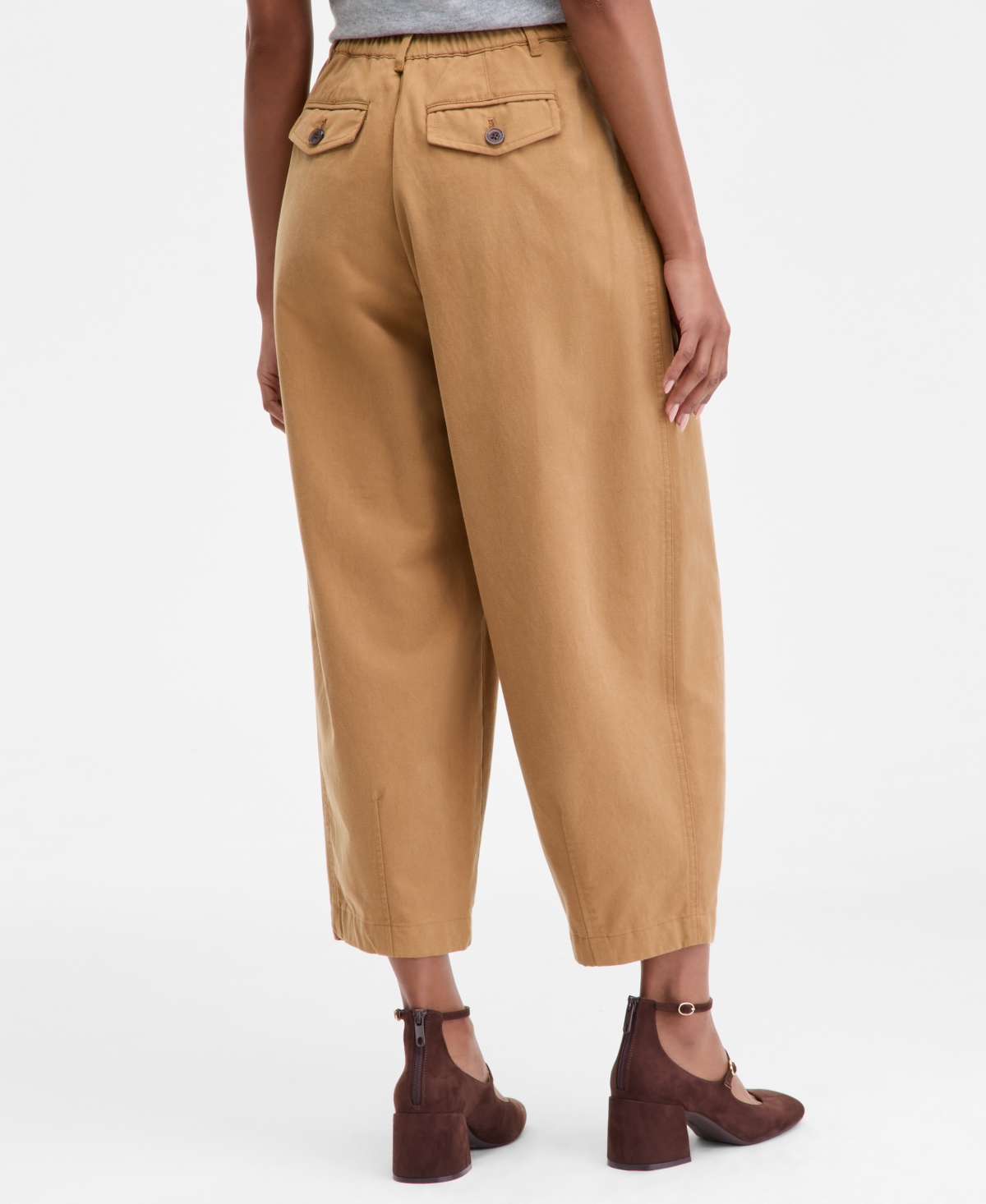 On 34th Women's Pleated Barrel-leg Ankle Pants, Macy's Exclusive In Brown