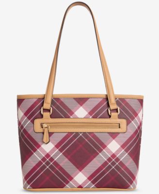 Plaid Tulip Tote Bag, Macy's Exclusive