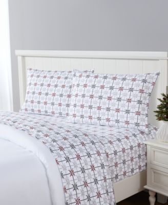 Holiday Printed Microfiber 4-Pc. Sheet Set, Full